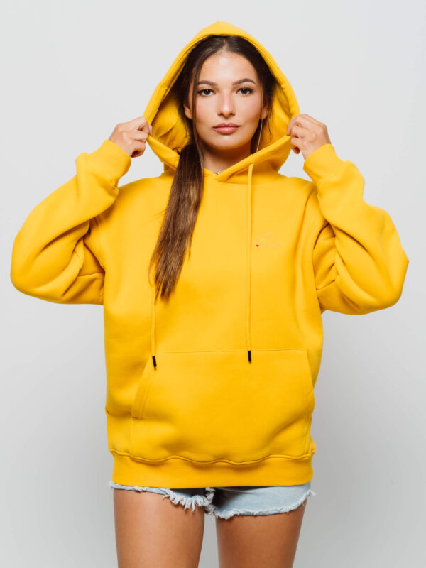 Yellow Hoodie with logo