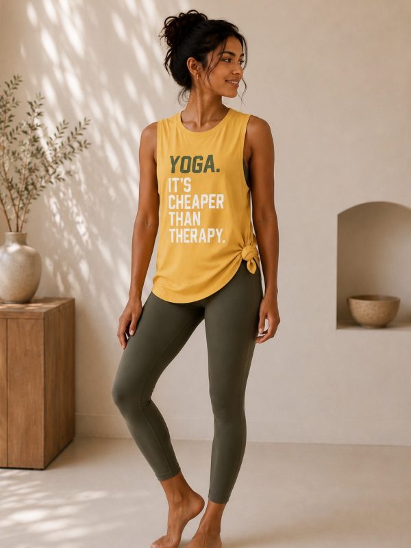 Yoga Therapy Women's Tank Top Yellow